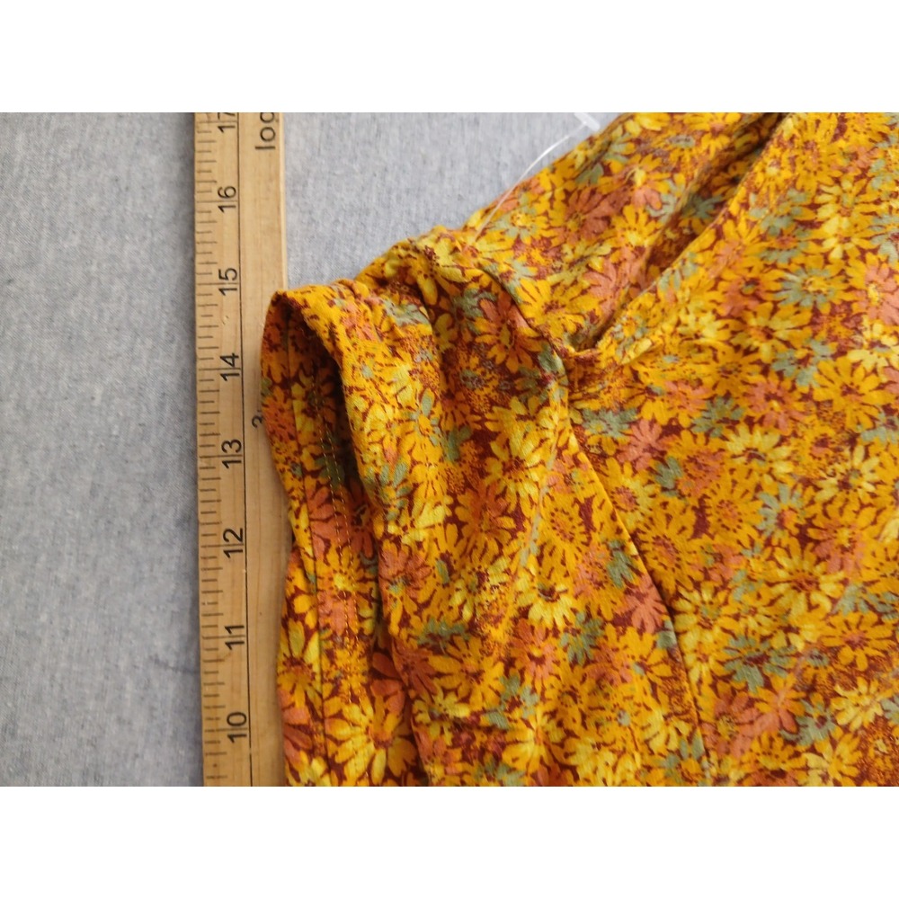 Toad Co Pants Medium Chaka Wide Leg Organic Cotton Floral Pull On Resort Beach - Picture 7 of 11